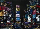 Leroy Neiman The Lights of Broadway painting